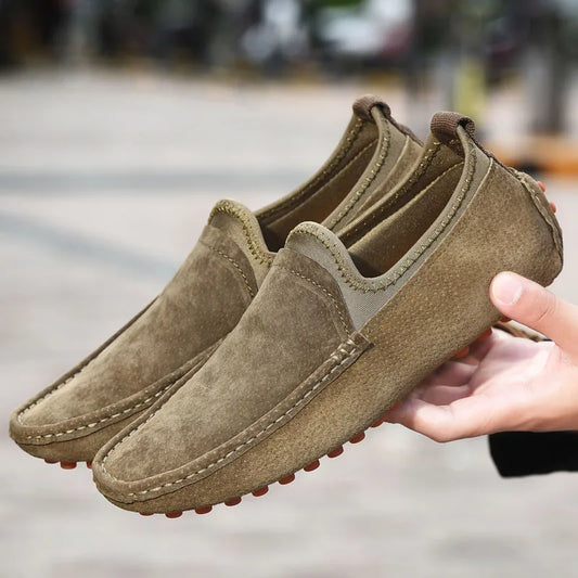 Mocassins de conduite faits à la main pour homme | Chaussures de marche extérieures confortables et tendance