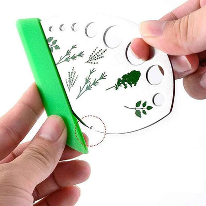 9Hole Stainless Steel Herb Stripper Multifunctional Herb Peeler Herb Vanilla Stripper Vegetable Leaf Remover Cutter Kitchen Tool