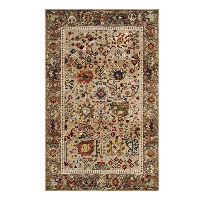 VIKAMA Washable Foldable Imitation Cashmere Carpet Entry Door Mat Persian Retro Style Living Room Bedroom Bed Soft Mat