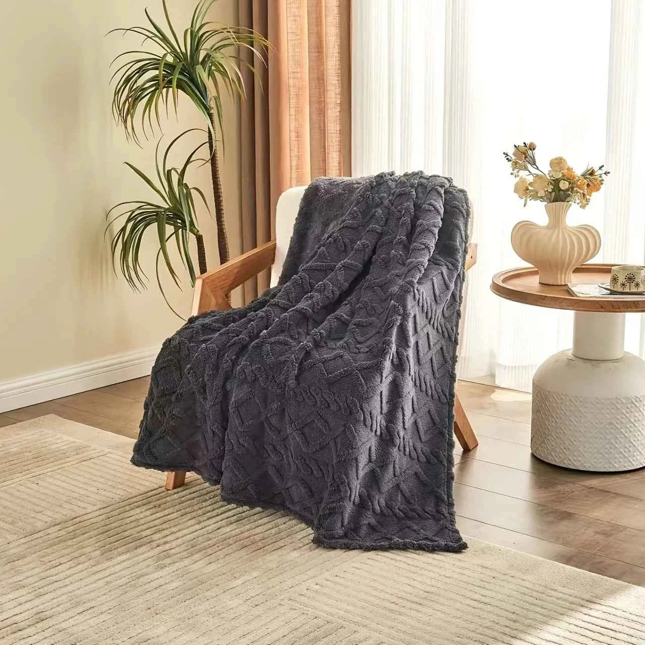 Lamb Fleece Blanket Comfortable Soft Plush Thick Warm Blanket Soft Warm Plush Air Conditioning Blanket Flannel Throw Blanke