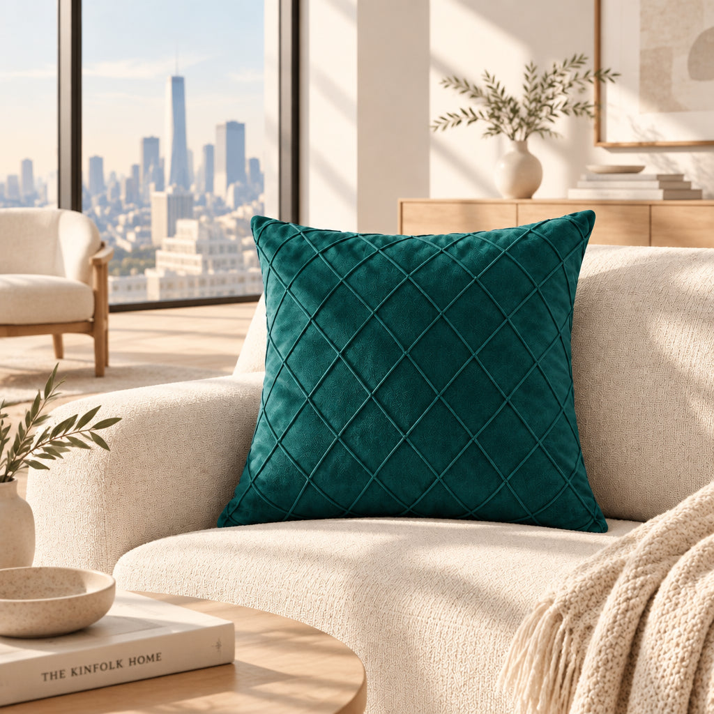 Velvet Cushion Cover with Zipper, 6 Colors & 3 Sizes