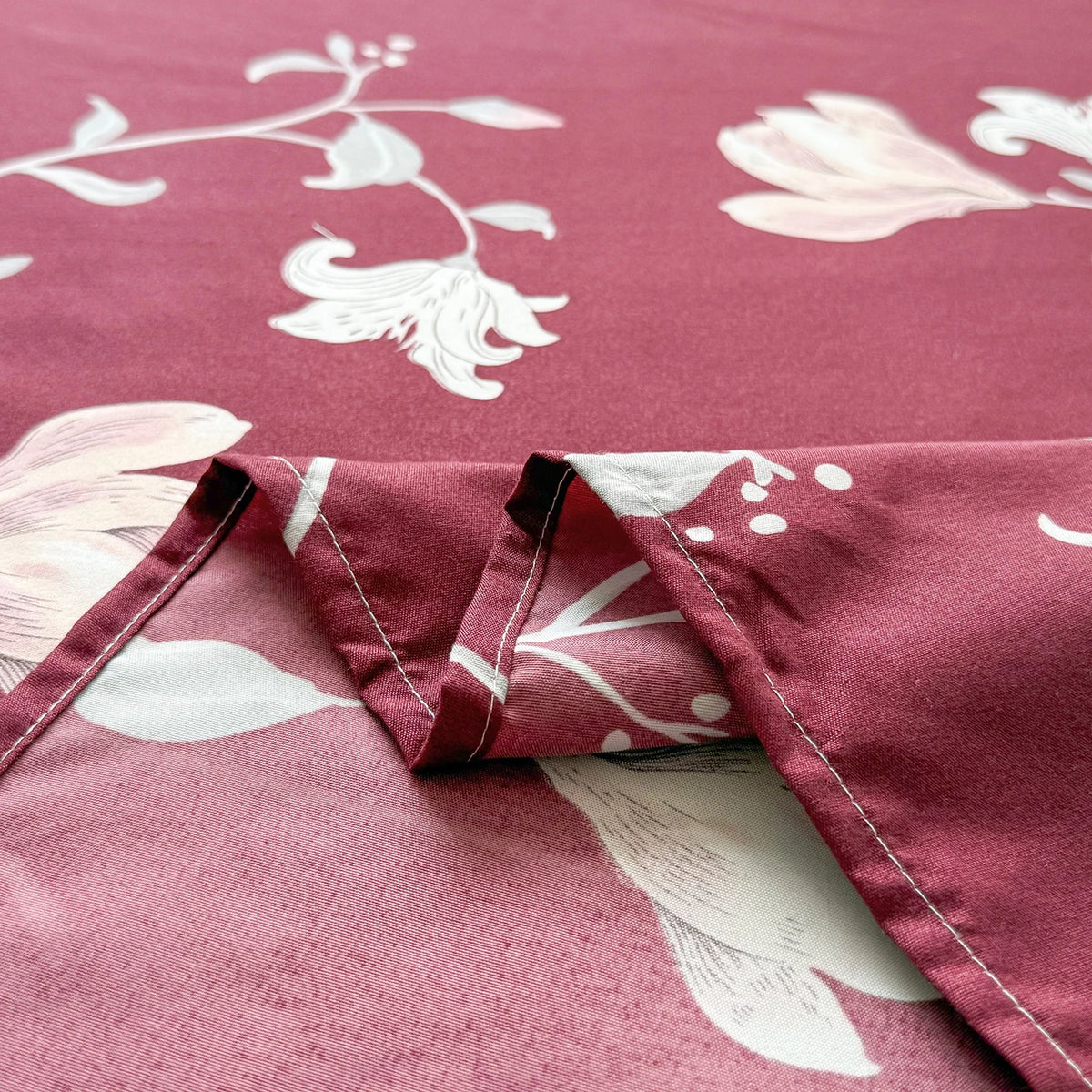 Floral Printed Flat Top Sheet | Single, Queen, King