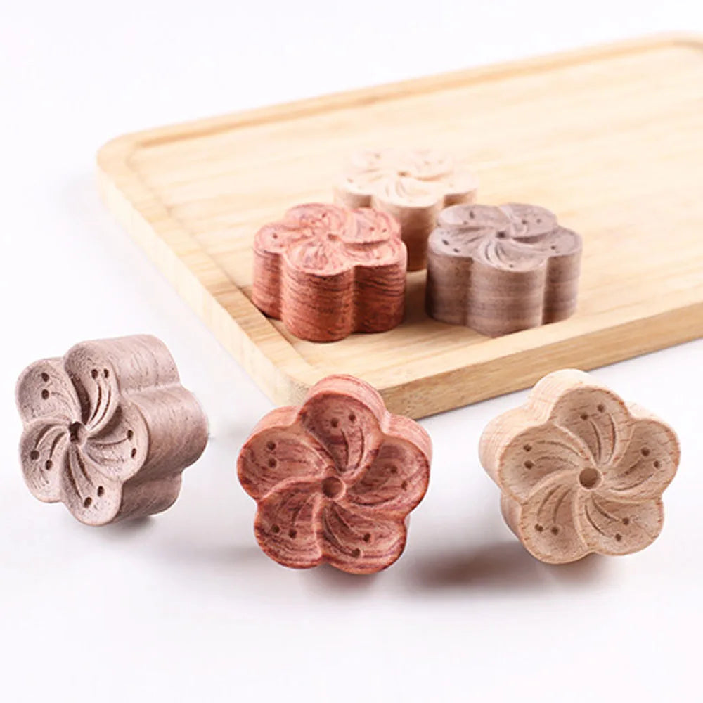 Flower Stress Relief Wooden Home Decor Aroma Wood Essential Oil Diffuser Aromatherapy Diffused