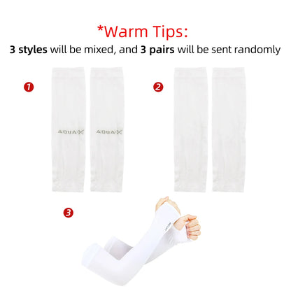 3 Pairs Breathable Sun Protection Sleeves UV Protective Arm Covers Uses for Sports Driving Outdoor Adventures Shield