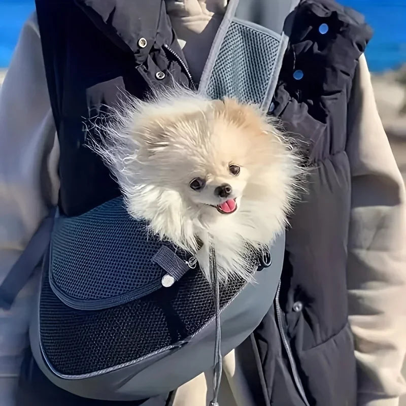Breathable Mesh Dog Sling Carrier Backpack