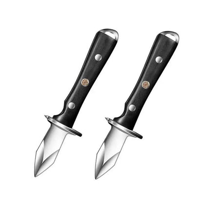 Black Color Wood Stainless Steel Oyster Knife Kitchen Tools Accessories Light Luxury Thickened Shell Opener Gadgets