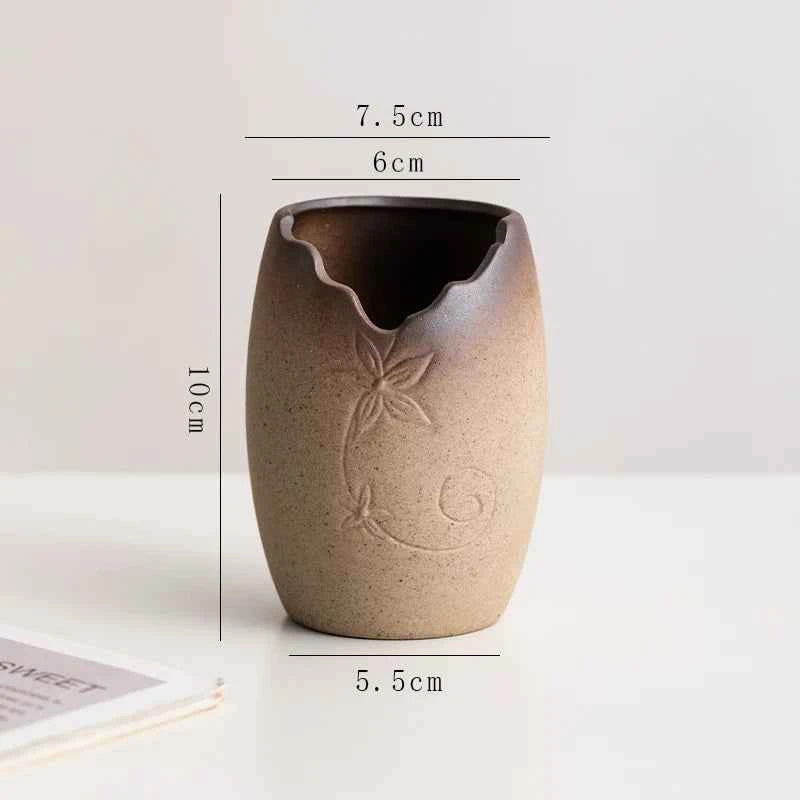 Creative Irregular Stone Shape Ceramic Vase Flowers Plant Potted Hydroponics Mini Vase Interior Aesthetics Home Decoration Gifts