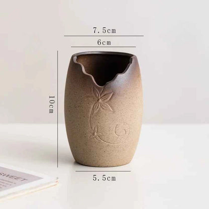 Creative Irregular Stone Shape Ceramic Vase Flowers Plant Potted Hydroponics Mini Vase Interior Aesthetics Home Decoration Gifts