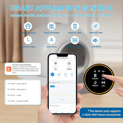Automatic Self-Cleaning Cat Litter Box — APP Control, UV Sterilization & Deodorization