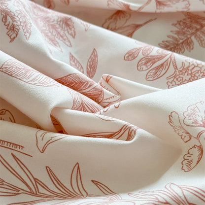 Floral Washed Cotton Fitted Sheet | Single-King