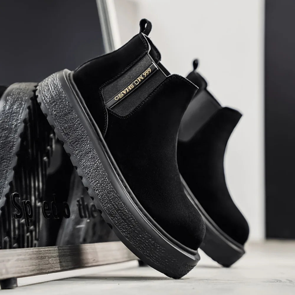 Platform Ankle Boots for Man High Quality 2025 Chelsea Luxury Designer Shoes for Men Flat Heel Warm Casual Elegant Men‘s Booties