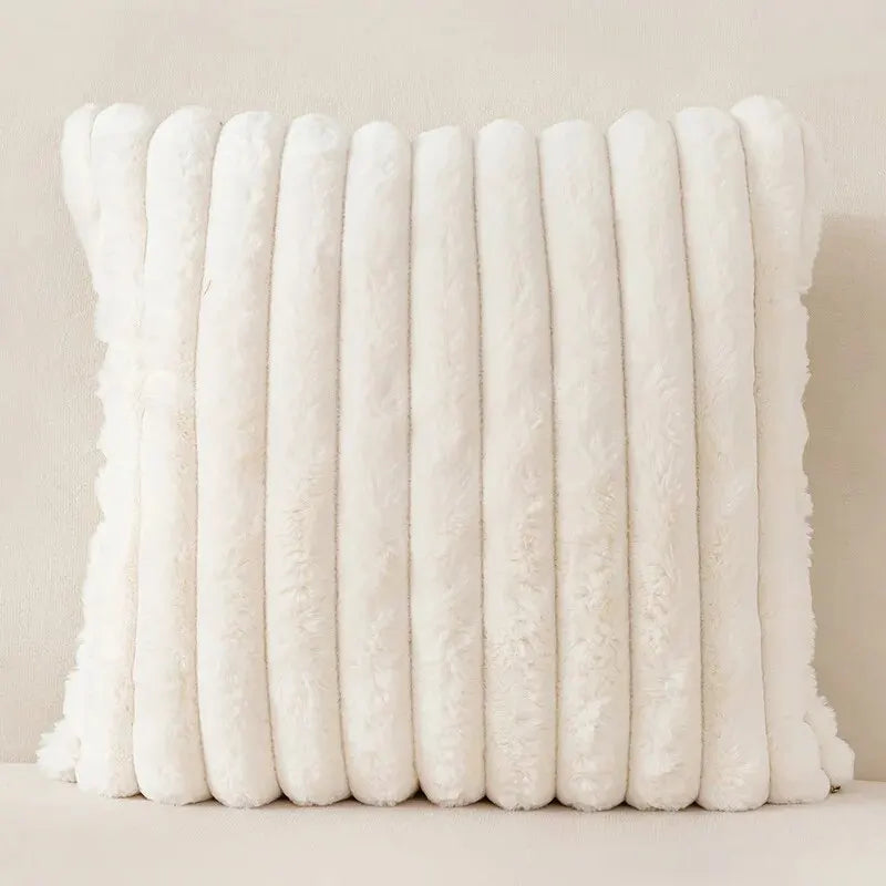 Striped Corduroy Pillow Case, Gray, Multi-Room Use
