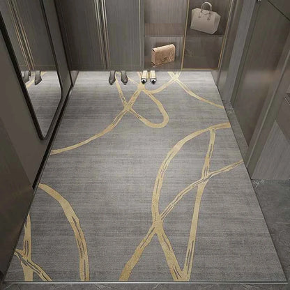 VIKAMA Modern Simple Brown Tone Entry Carpet Non-Slip Easy To Clean And Take Care Of The Entrance Living Room Bedroom Home Decor