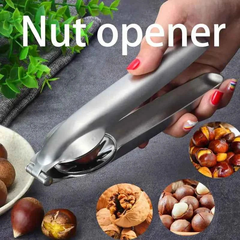 Chestnut Clip Nutcracker Opener Nuts Peeler Shelling Walnut Cracker Sheller Stainless Steel Accessories For Pliers Gadgets Tools