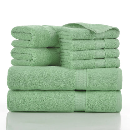 Towels 8 Piece Majestic Plush Luxury Towel Set, Cotton, Grey | Majestic - Bath Towel Set