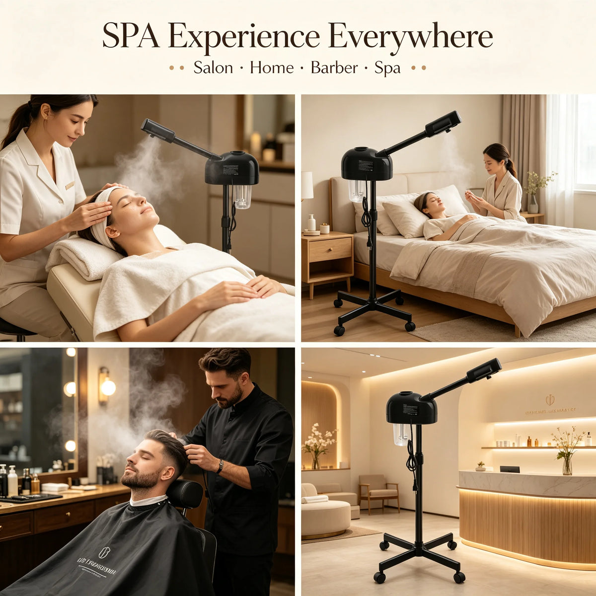 800W Professional Facial Steamer, 360° Rotation