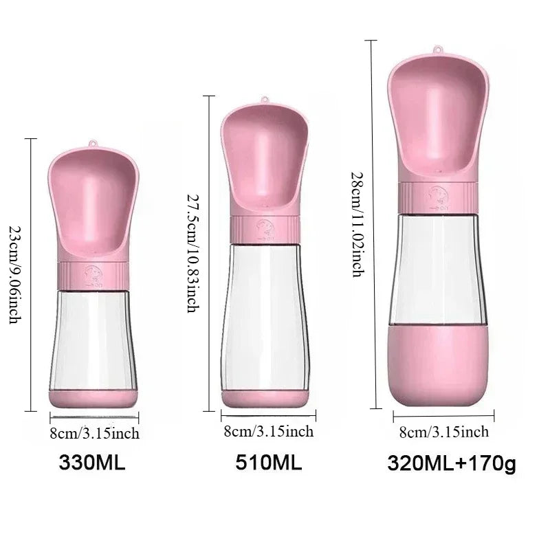 320ml Portable Dog Water Bottle & Food Container