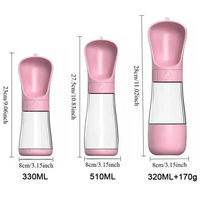 320ml Portable Dog Water Bottle & Food Container