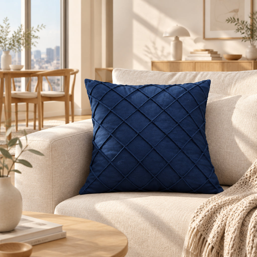 Velvet Cushion Cover with Zipper, 6 Colors & 3 Sizes