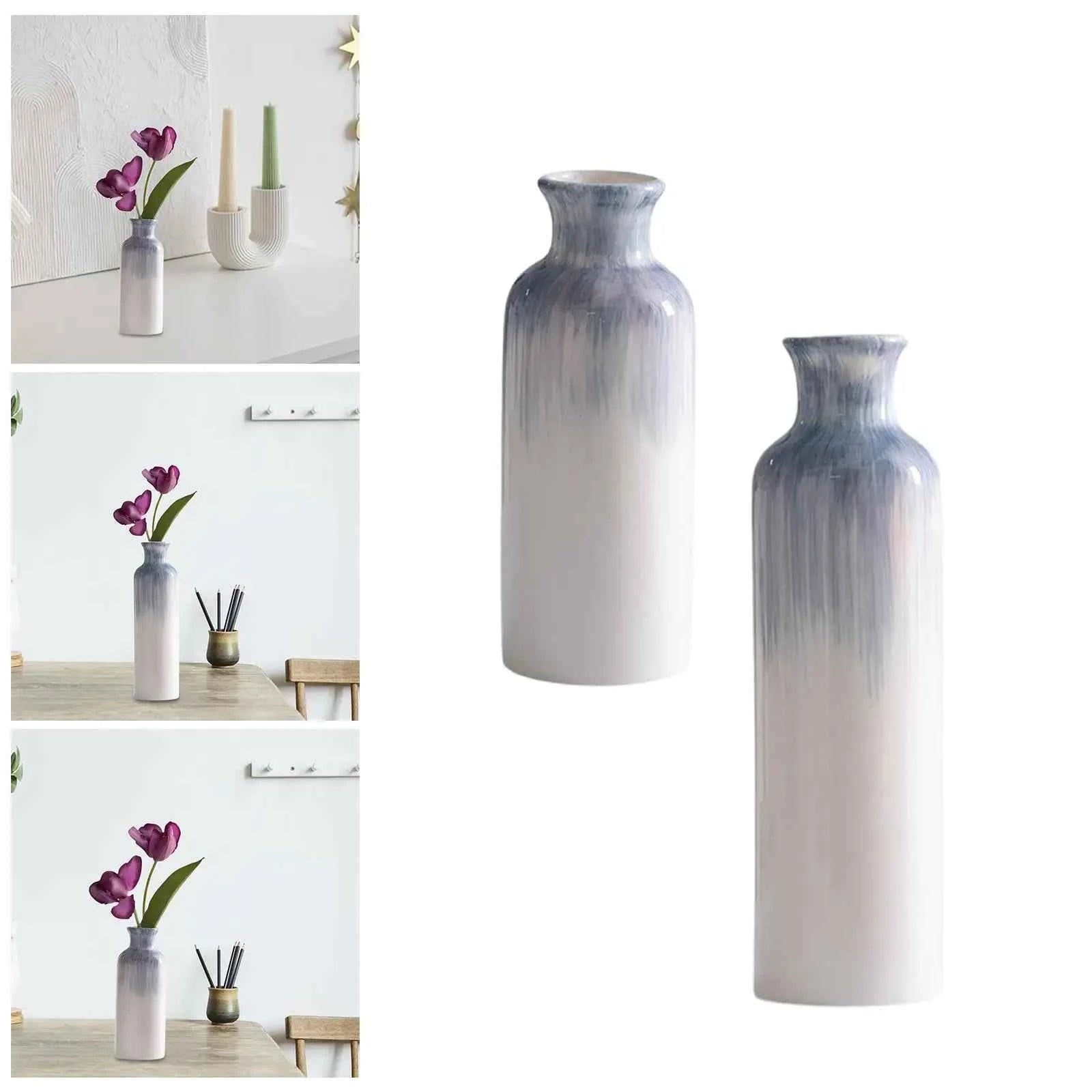 Ceramic Vase Decorative Art Vase Dried Flower Arrangement Flower Vase for Entryway Home Decor