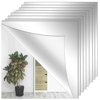 4/8pcs Wall Mirror Full Length Mirror for Bedroom Full Body Shatterproof Mirror Large Unbreakable frameless Soft Acrylic Mirrors