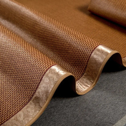 Japanese Tatami Rattan Cool Mat – Thin Summer Sleeping Pad for Bed, Bedroom & Kids Play Area