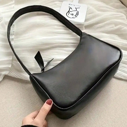 PU Leather Crossbody Purse, Simple Pure Color Design