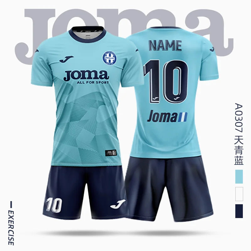 joma Homer soccer jersey short-sleeved shirt + shorts set 3DT T-shirt children's training uniform team match soccer jersey