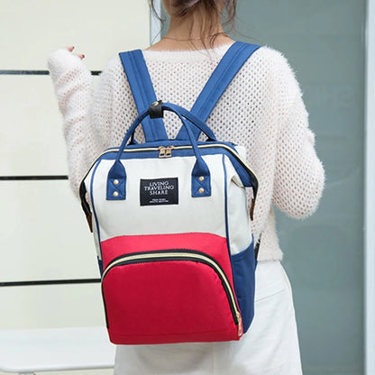 Large Capacity Canvas Diaper Bag, Thermal Insulation