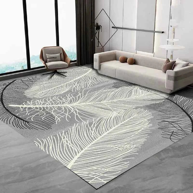 VIKAMA Nordic Simple Carpet Living Room Coffee Table Flannel Large Carpet Anti-Slip Bedroom Bedside Floor Mat Home Decoration