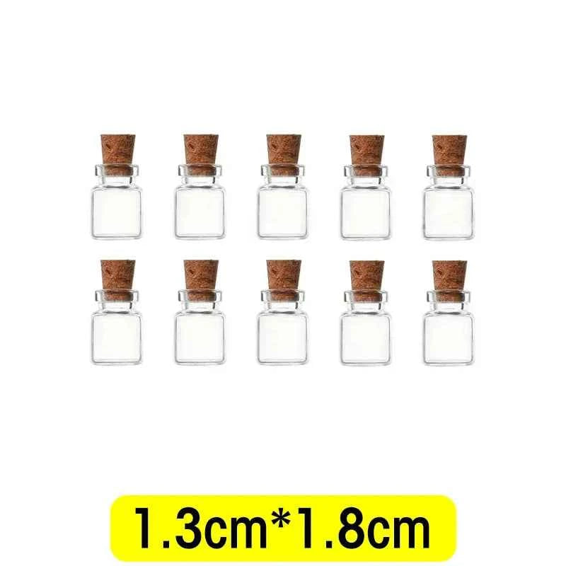 Small Glass Bottles with Cork Tiny Empty Glass Jars Craft Art Vials Transparent Wishing Bottles Birthday Wedding Party Favors