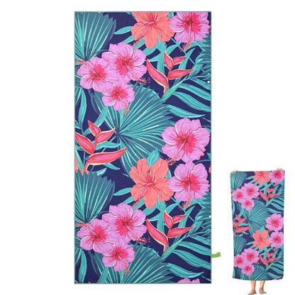 Microfiber Camping Towel 59 X 27.5 Inch Sand Proof Quick Dry