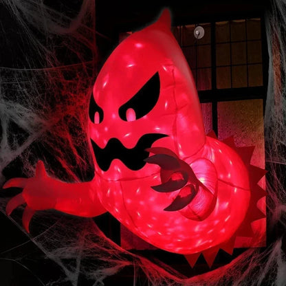1Pc 1.4m Halloween Ghost Scary Inflatable Giant Blow Up Foldable Phantom Unique Coming Party Outside Yard Garden Lawn Decor Prop