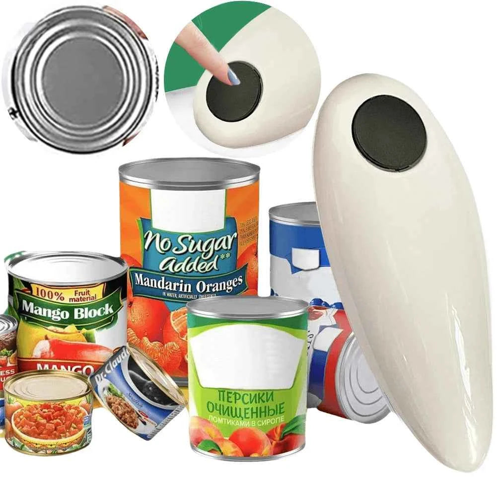 Electric Can Opener Automatic Bottle Opener Battery Operated Tin Opener One Touch for Weak Hands for All Kinds of Jars