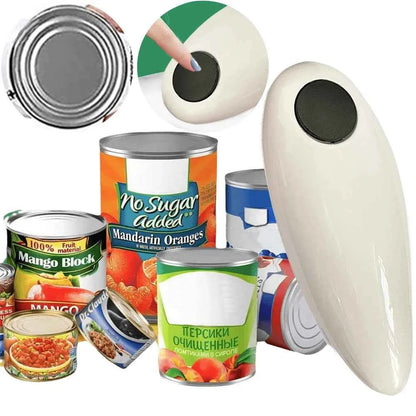 Electric Can Opener Automatic Bottle Opener Battery Operated Tin Opener One Touch for Weak Hands for All Kinds of Jars