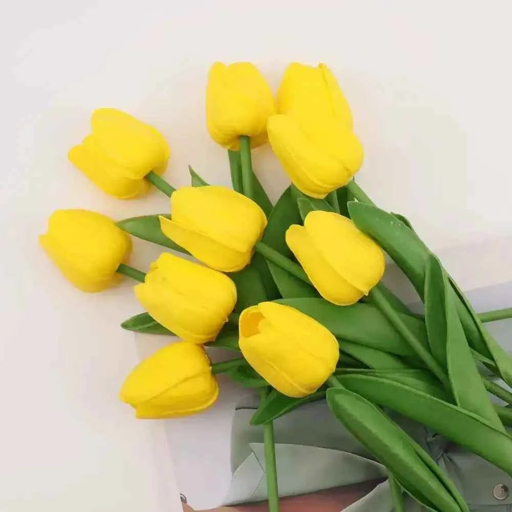 1/5/10/15PCS Tulips Artificial Flowers Real Touch Flowers Tulip Bouquet Decor Fake Tulips Flower for Home Wedding Decorations