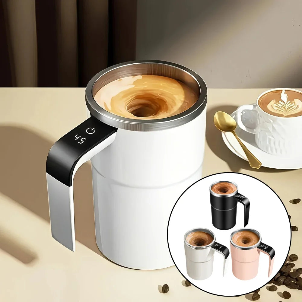 Magnetic Self-Stirring Mug – Portable Mixing Cup for Travel & Car Cup Holders