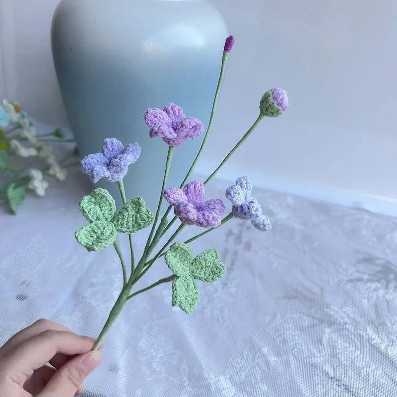Crochet Flower Cute Yarn flowers are ephemeral flower Bud Bouquet Handwoven Flower Creative Party Wedding Bouquet Decor