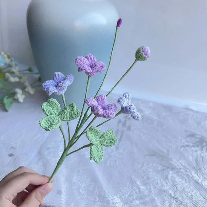 Crochet Flower Cute Yarn flowers are ephemeral flower Bud Bouquet Handwoven Flower Creative Party Wedding Bouquet Decor