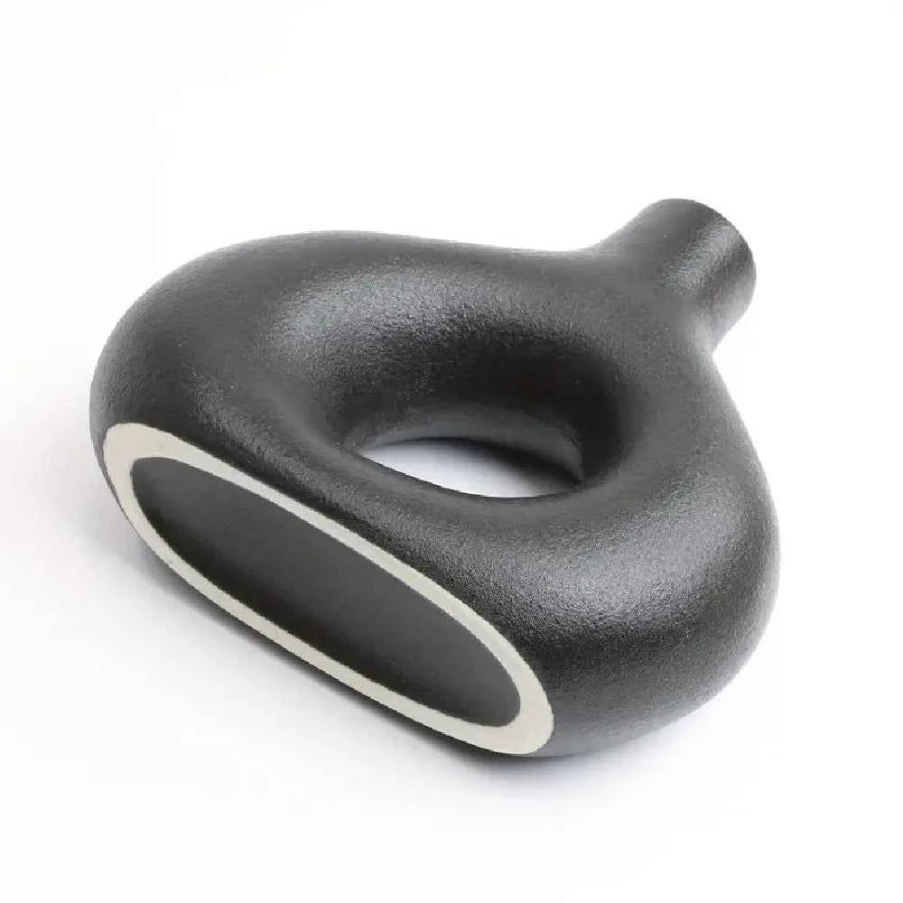 Bohemian style ceramic vase, creative donut vase, flower arrangement container, home decoration vase