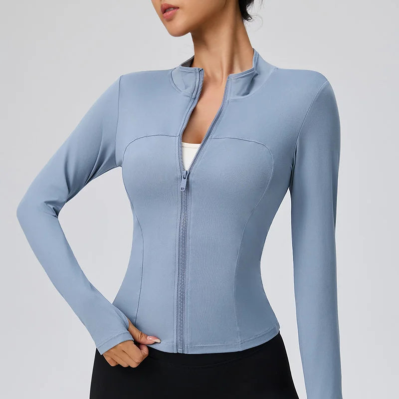 2025 Fall Pilates Quick-Dry Athletic Jacket for Women - Ideal for Gym Workouts & Outdoor Running