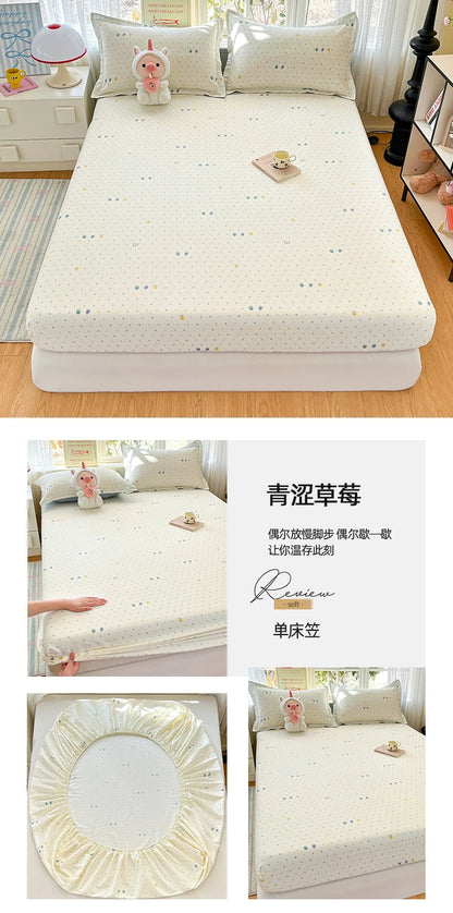 100% Cotton Cute Bear Print Bed Sheet, All Sizes