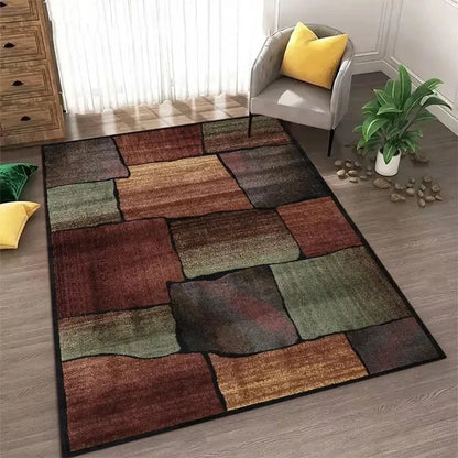 Nordic Abstract Geometric Area Rug – Non-Slip Washable Modern Floor Mat for Living Room & Bedroom