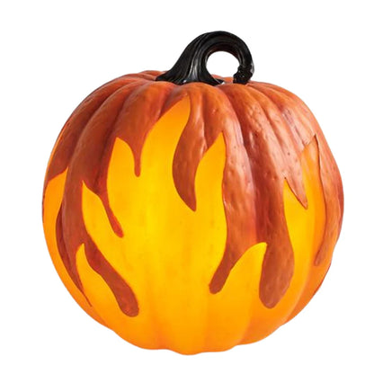 5Pcs Halloween Pumpkin Lantern Battery Operated Jack O Lantern Flame Lighted Pumpkin Party Favor for Halloween Home Decoration