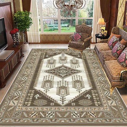 Retro Bohemian Persian Style Carpet for Living Room Comfortable Soft Non-slip Bedroom Rugs Classical Entrance Door Mat Washable