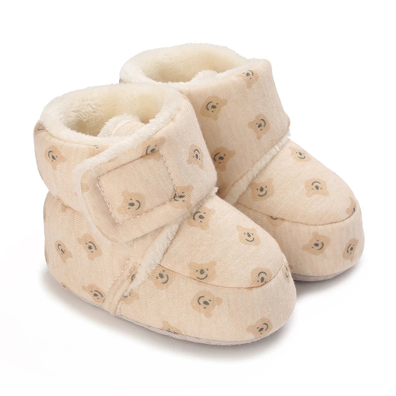 Cartoon Cotton Winter Boots, Soft Sole
