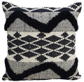 Coussin décoratif touffeté à chevrons 50x50 cm pour canapé