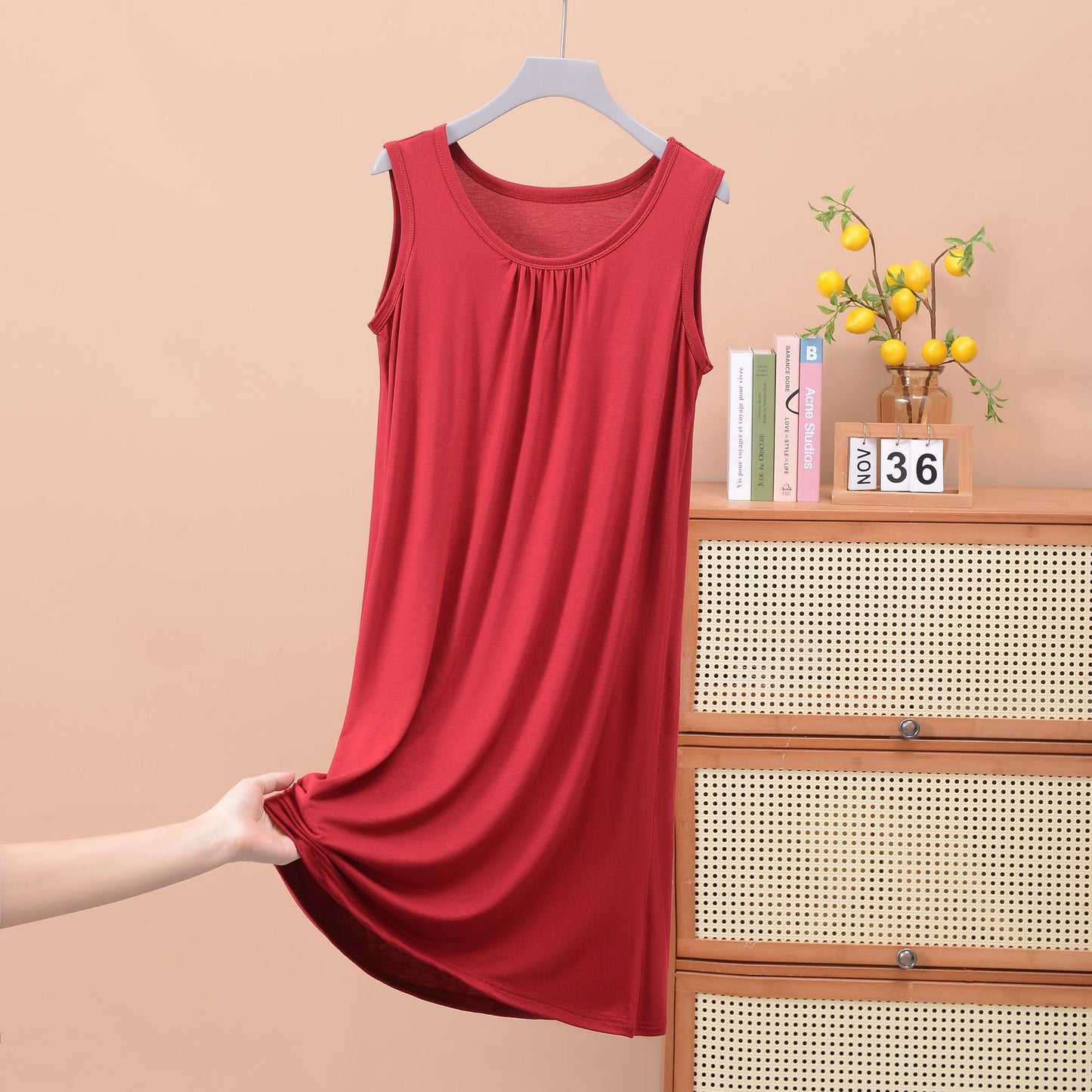 Plus Size Round Neck Ruffled Sleeveless Maxi Dress - Comfortable Casual Style