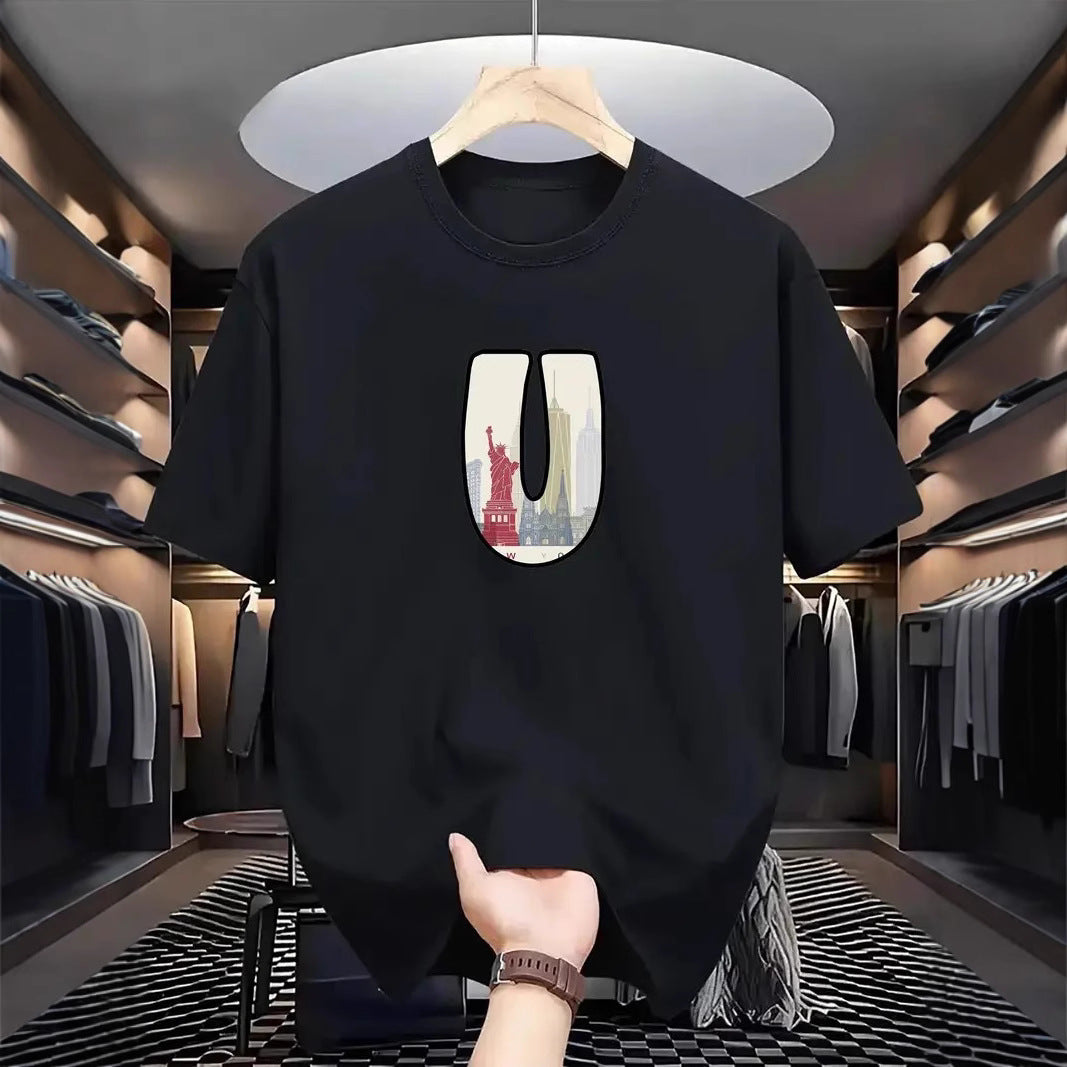 Men's Mesh Print Casual T-Shirt - Breathable Graphic Tee