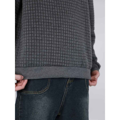 Unisex Jacquard Round Neck Hoodie - Quality European American Sizing